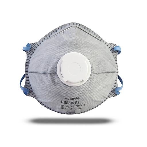 Maxisafe P2 Conical Respirator with Carbon and Valve 10pk (MAXRES515)